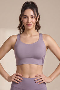 Zelocity High Impact Moisture Wicking Sports Bra - Purple Dove — thumbnail 3